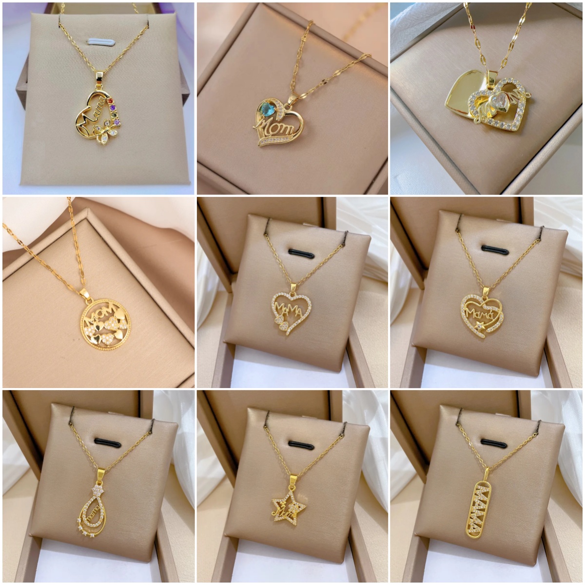 Butterfly Clasp Deployant - Çok renkli Kristal Kalp Anne Mektup